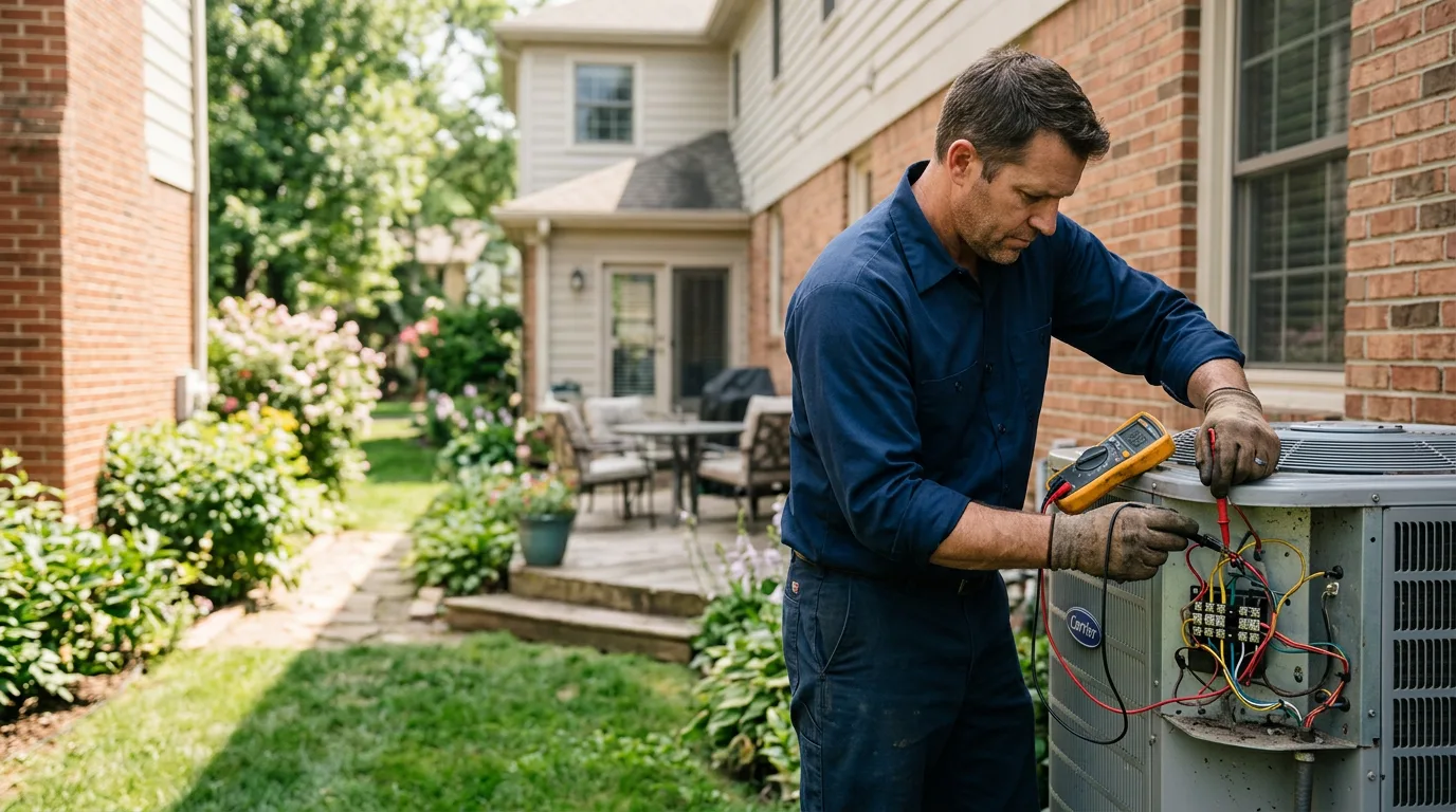 HVAC technician working near Athens, IL